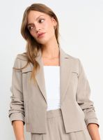 Blazer Liso Básico Nude
