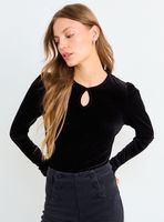 Polera Lisa de Cuello Redondo Regular Manga Larga