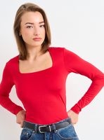 Polera de Suplex Manga Larga y Escote