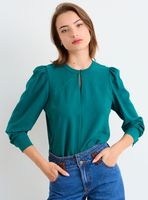 Blusa Manga Princesa con Abotonadura y Pasamanería