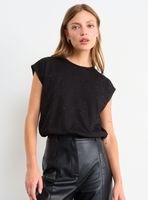 Polera Pretina con Elástico Tela Texturada