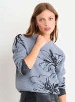 Sweater Fantasía Cuello Redondo con Manga Larga