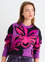 Sweater Fantasía Cuello Redondo Regular con Manga Larga