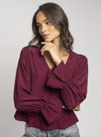 Blusa Básica Mael Burdeo