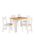 Juego de Comedor Adriana 4 Sillas Blanco