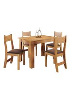 Juego de Comedor Florencia 4 Sillas Café