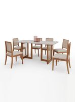 Juego de Comedor Regia Madera 1.8 + 6 Sillas Buriti