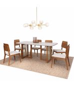 Juego de Comedor Regia Madera 1.8 + 6 Sillas Ipe