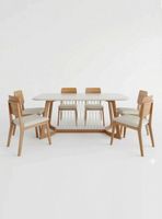 Juego de Comedor Tulipa Madera 1.8 + 6 Sillas Ipe