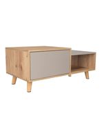 Mesa de Centro 1 Puerta Bora 41.6x100x50 cm Duna y Taupe