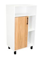 Biblioteca Baja 1 Puerta Bryce 111.5x60x39.9 cm Blanco y Fresno