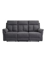 Sofá Reclinable 3 Cuerpos Beijing Tela Grafito