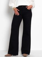 Jeans Recto Tiro Alto Pretina Básica con Botón Rpn