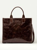 Cartera de Mano Capri Café Grande