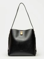 Cartera de Hombro Tipo Bolso The Lock Negro