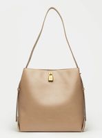 Cartera de Hombro Tipo Bolso The Lock Beige