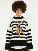 Sweater Rayado con Loro Tropical