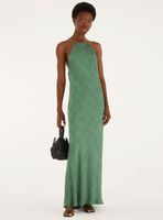 Vestido Largo Marino Texturado