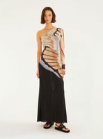 Vestido Midi Asimétrico Diseño Alas