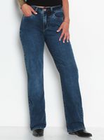 Jeans Básico Recto Tiro Alto Marilyn Pretina un Botón