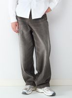 Jeans Baggy Fit Unicolor Algodóm Tiro Medio