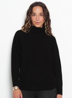 Sweater Manga Larga Ranglan Sólido Cuello Medio Alto