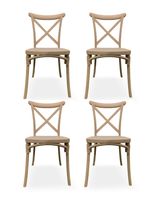 Pack de 4 Sillas Stack Beige