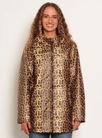 Chaqueta Animal Print Impermeable Manga Larga con Capucha