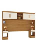 Set Dormitorio Trasera Aéreo + 2 Veladores Canela Off White