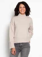 Sweater Manga Larga y Cuello Alto