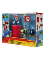 Playset Bowser Airship Deck Super Mario Figuras 6 cm