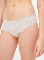 Calzón Bikini Tejido Encaje Diseño Flores