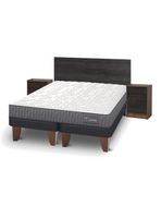 Cama Europea Anatomic King + Set Muebles Espresso