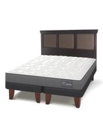 Cama Europea Anatomic Base Dividida 2 Plazas + Respaldo Torino Chocolate