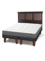Cama Europea Anatomic King + Respaldo Torino Chocolate