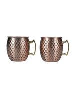 Set 2 Mugs Acero Martillado