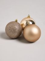 Set de 9 Esferas Navidad Café 8 cm