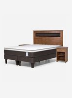 Cama Europea New Style 4 Plus King + Set Muebles Ferrara