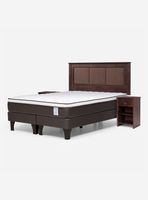 Cama Europea New Style 4 Plus 2 Plazas Base Dividida + Set Muebles Rachel