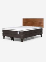 Cama Europea New Style 4 Plus Base Dividida 2 Plazas + Respaldo Tabor