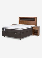 Boxet New Style 4 Plus 2 Plazas + Velador Respaldo Ferrara