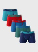 Pack 5 Bóxer Color Algodón Niño