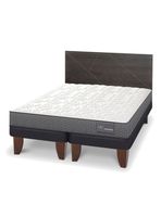 Cama Europea Anatomic King + Respaldo Villarrica Gris