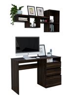 Combo: TuHome Escritorio Office 7 + Repisa Wall 1A TuHome