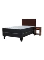 Cama Europea Cadiz 1 Plaza 190 cm + Set de Muebles Castilla