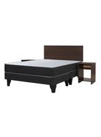 Camas Europea Cadiz Base Dividida 2 Plazas + Set de Muebles Castilla