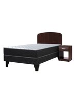Cama Europea Cadiz 1 Plaza 190 cm + Set de Muebles Asturias
