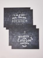 Pack 4 Individuales Frases 42x32 cm