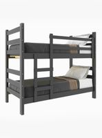 Camarote Essenciale 1 Plaza Negro Desmontable Madera 220 kg