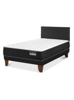 Cama Europea Belsogno 2 Plazas + Respaldo Black